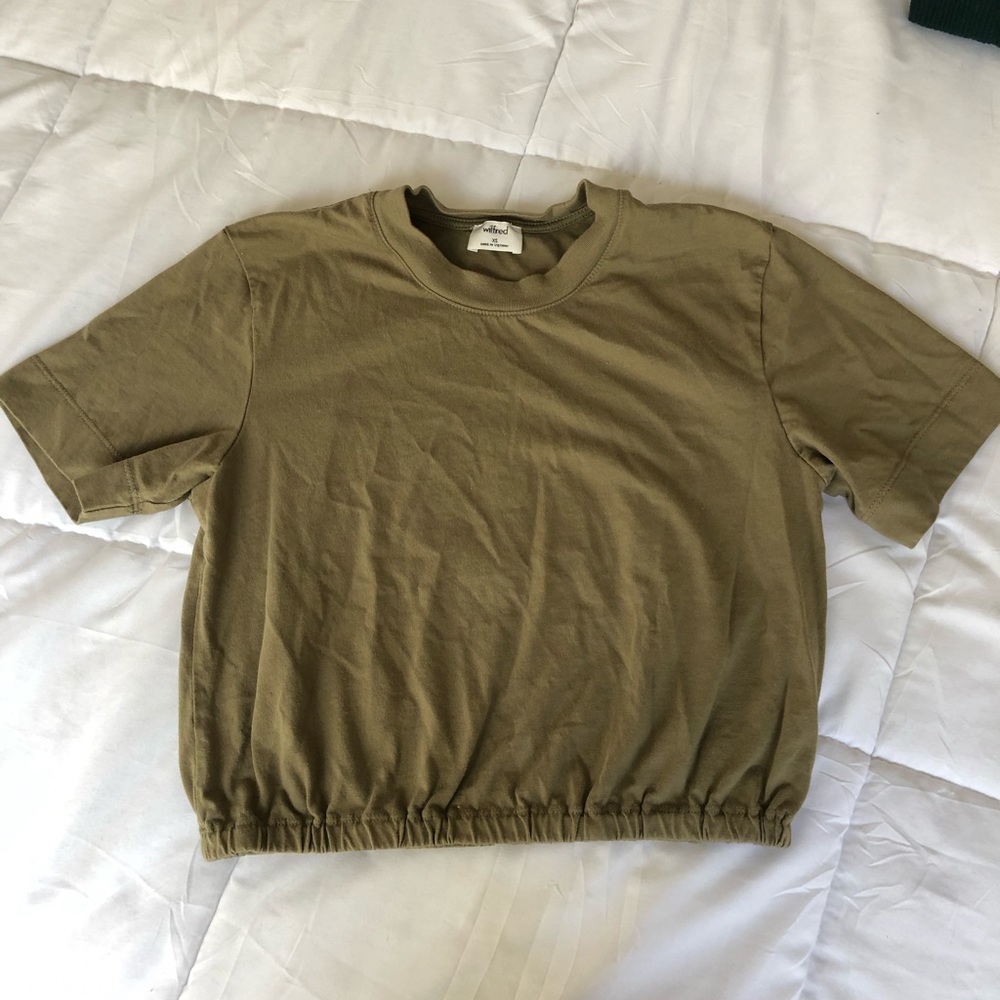 Olive Green Crop Top